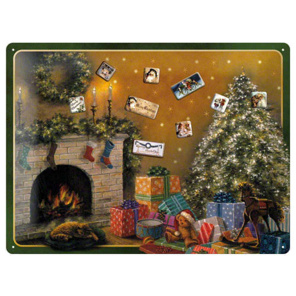 Nostalgic Magnet Board 30x40cm incl. 9 Magnets Christmas Tree