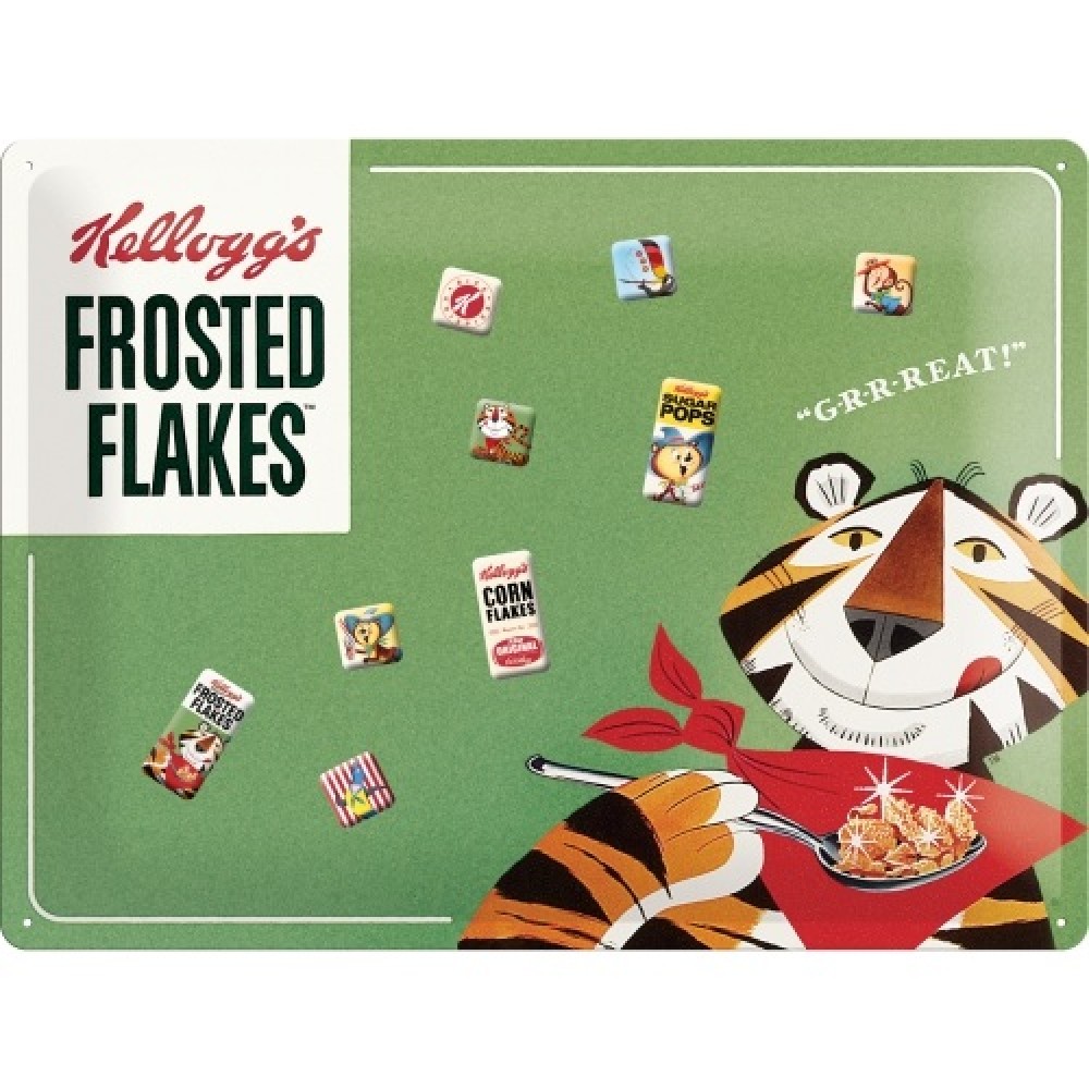Nostalgic Μαγνητικός πίνακας με 9 μαγνητάκια Kelloggs Frosted Flakes Tony Tiger