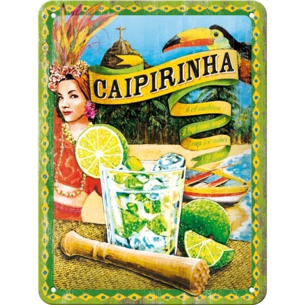 Nostalgic Μεταλλικός πίνακας Cocktail-Time -Caipirinha