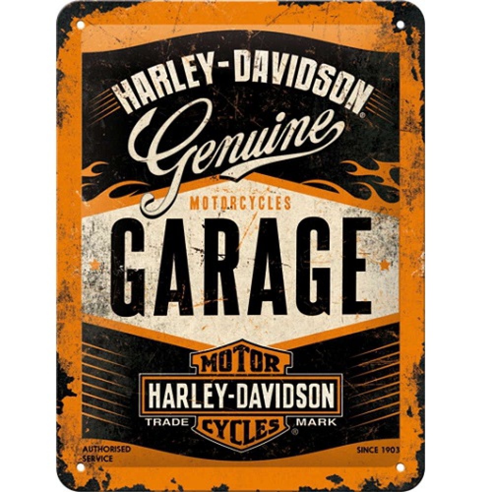 Nostalgic Μεταλλικός πίνακας Harley-Davidson Garage