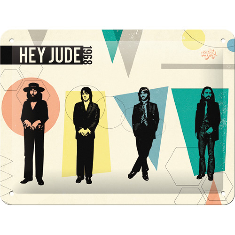 Nostalgic Μεταλλικός πίνακας Celebrities The Beatles - Hey Jude