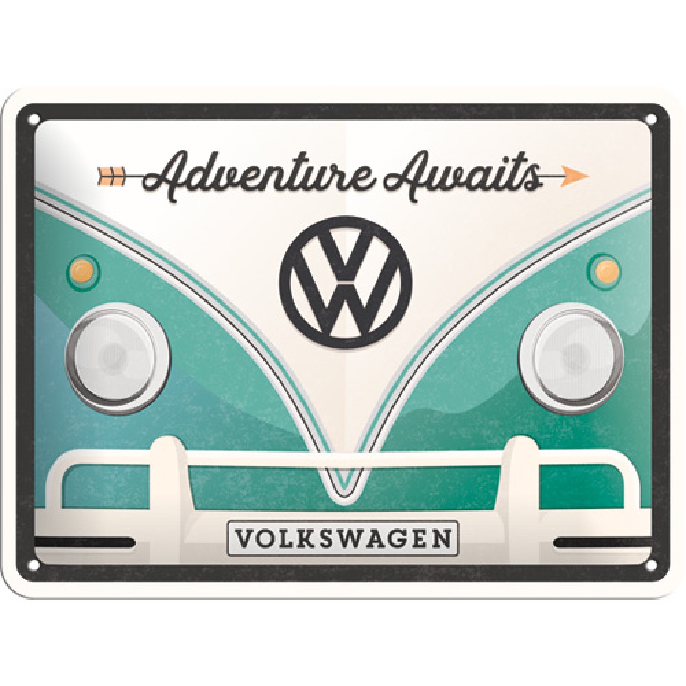 Nostalgic Μεταλλικός πίνακας Volkswagen VW Bulli Adventure Awaits