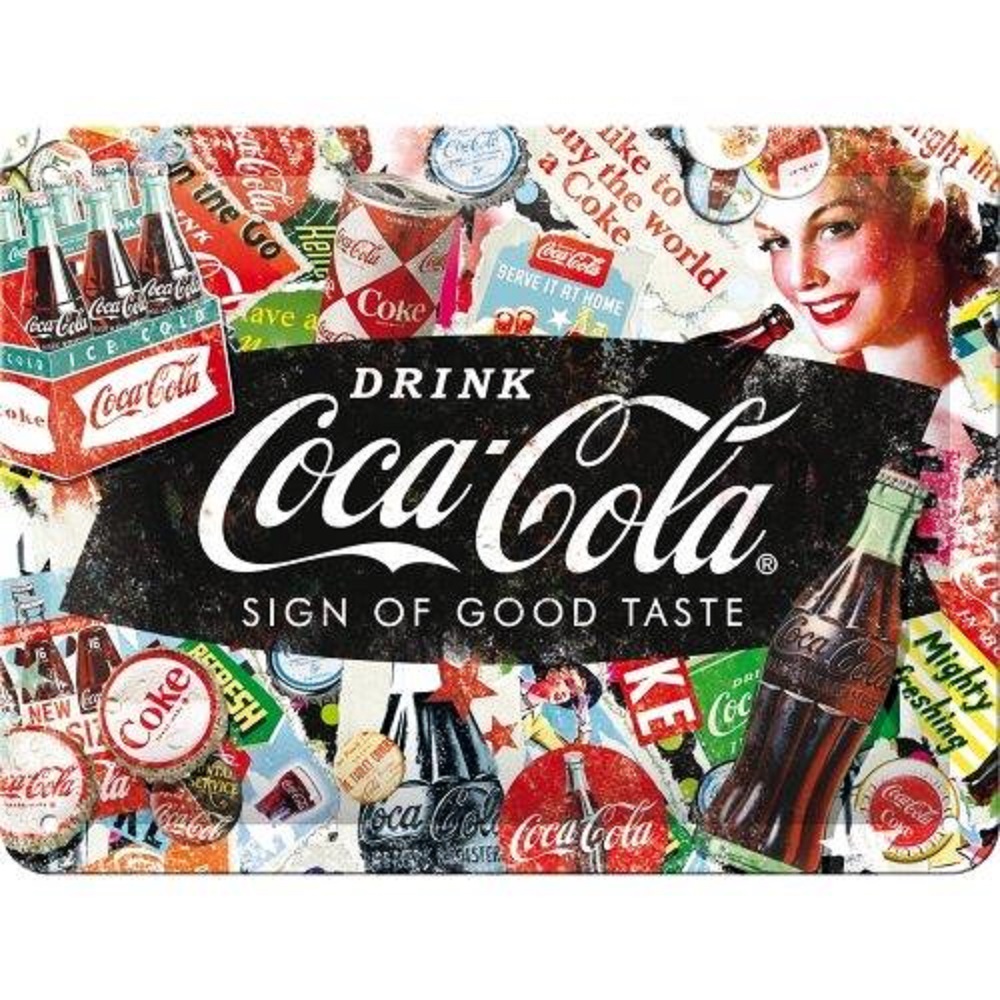 Nostalgic Μεταλλικός πίνακας Coca-Cola - Collage