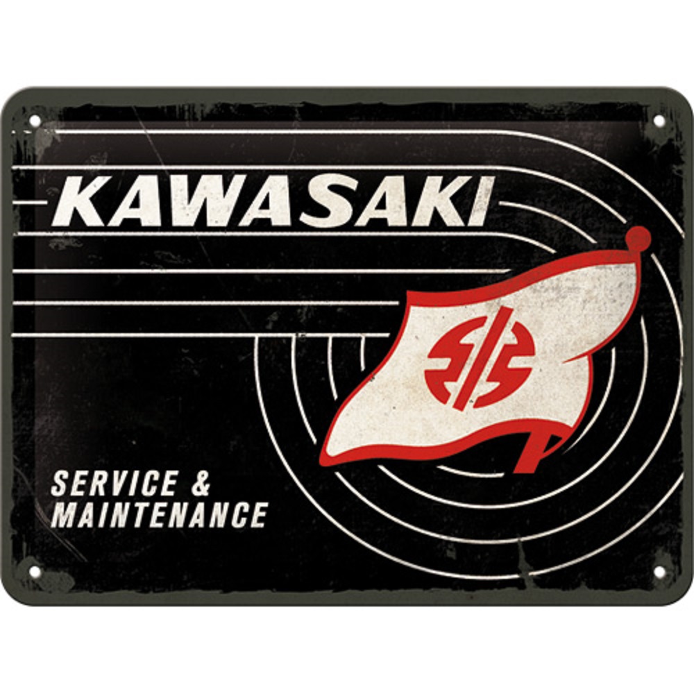 Nostalgic Μεταλλικός πίνακας Kawasaki - Tank Logo