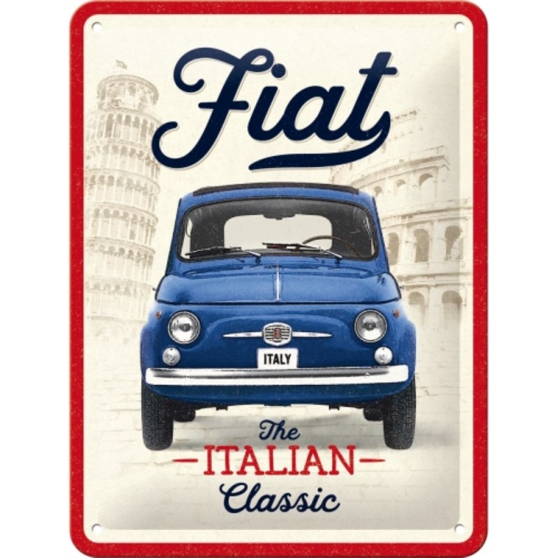 Nostalgic Μεταλλικός πίνακας Fiat 500 - The Italian Classic
