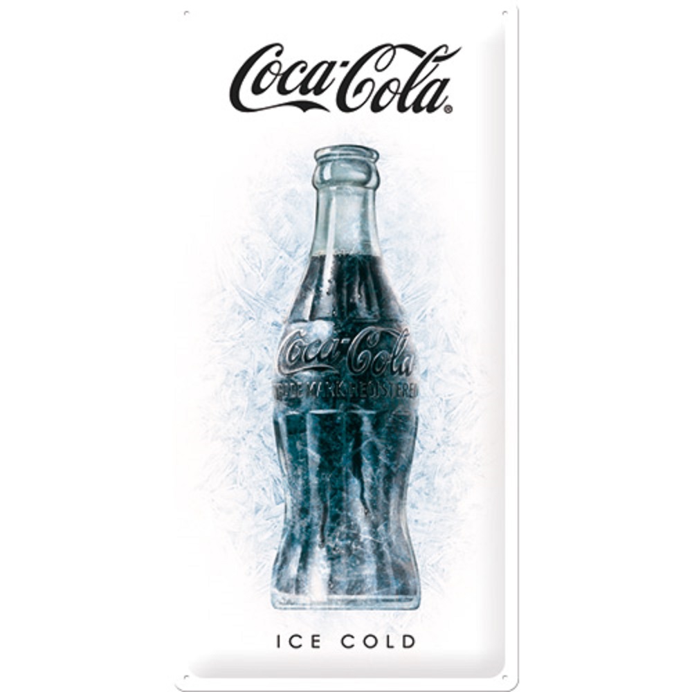 Nostalgic Μεταλλικός πίνακας Coca-Cola - Ice White Coca-Cola
