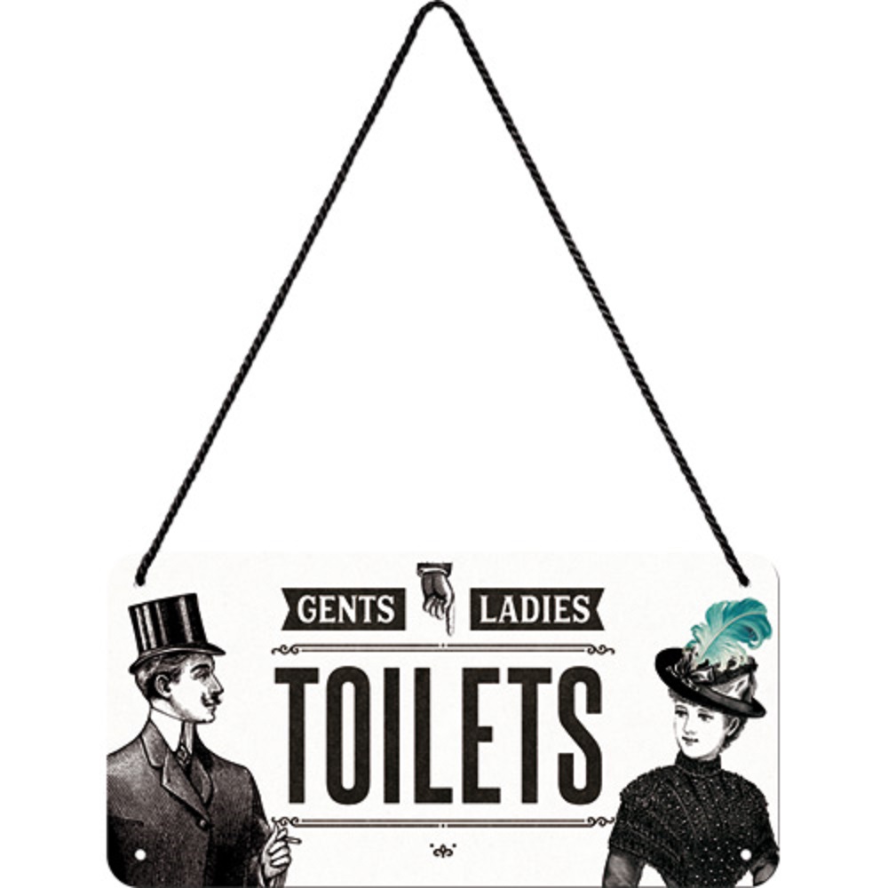 Nostalgic Μεταλλική κρεμαστή ταμπέλα Achtung Toilet