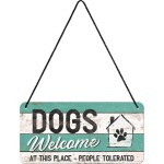 Nostalgic Μεταλλική κρεμαστή ταμπέλα PfotenSchild - Dogs Welcome