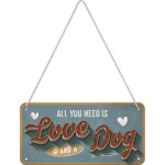 Nostalgic Μεταλλική κρεμαστή ταμπέλα PfotenSchild - Love Dog