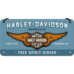 Nostalgic Μεταλλική κρεμαστή ταμπέλα Harley-Davidson - Logo Blue