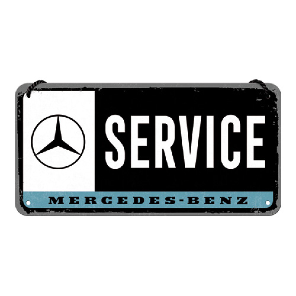 Nostalgic Μεταλλική κρεμαστή ταμπέλα Mercedes-Benz - Service