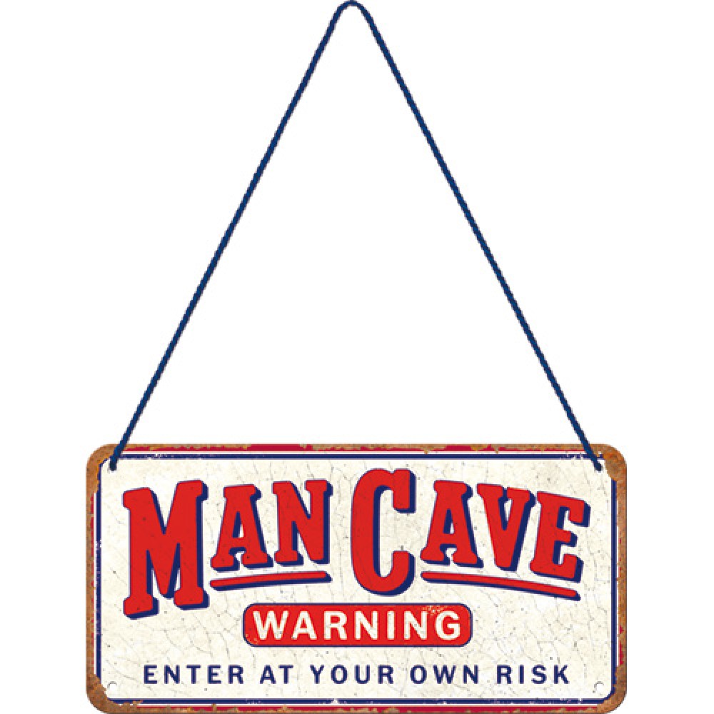 Nostalgic Hanging Sign Achtung Man Cave Warning