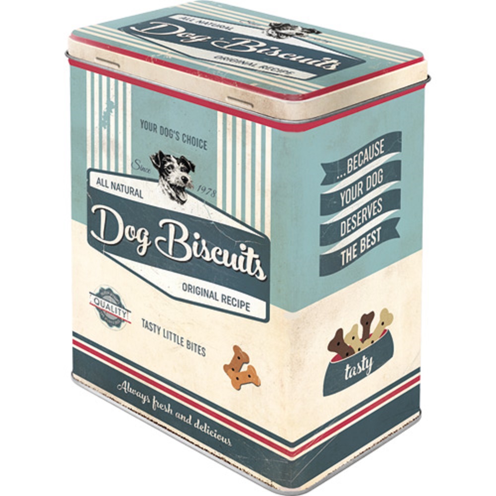 Nostalgic Tin Box L PfotenSchild - Dog Bisquits