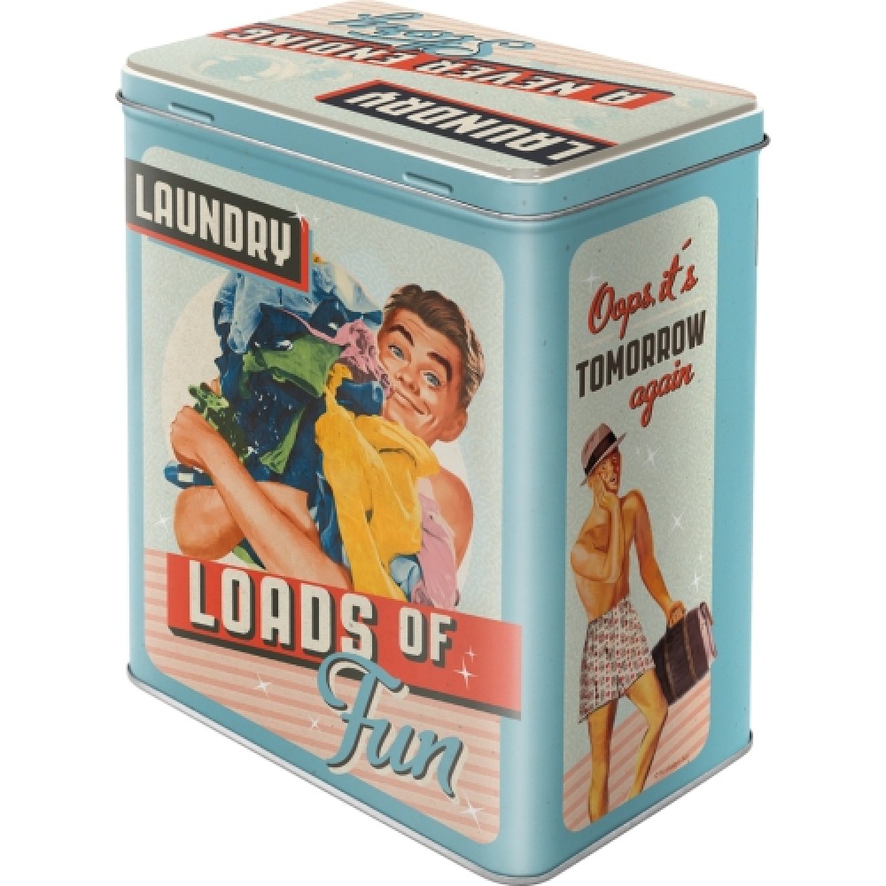 Nostalgic Μεταλλικό κουτί μεγάλο Say it 50s - Laundry Today or Naked Tomorrow