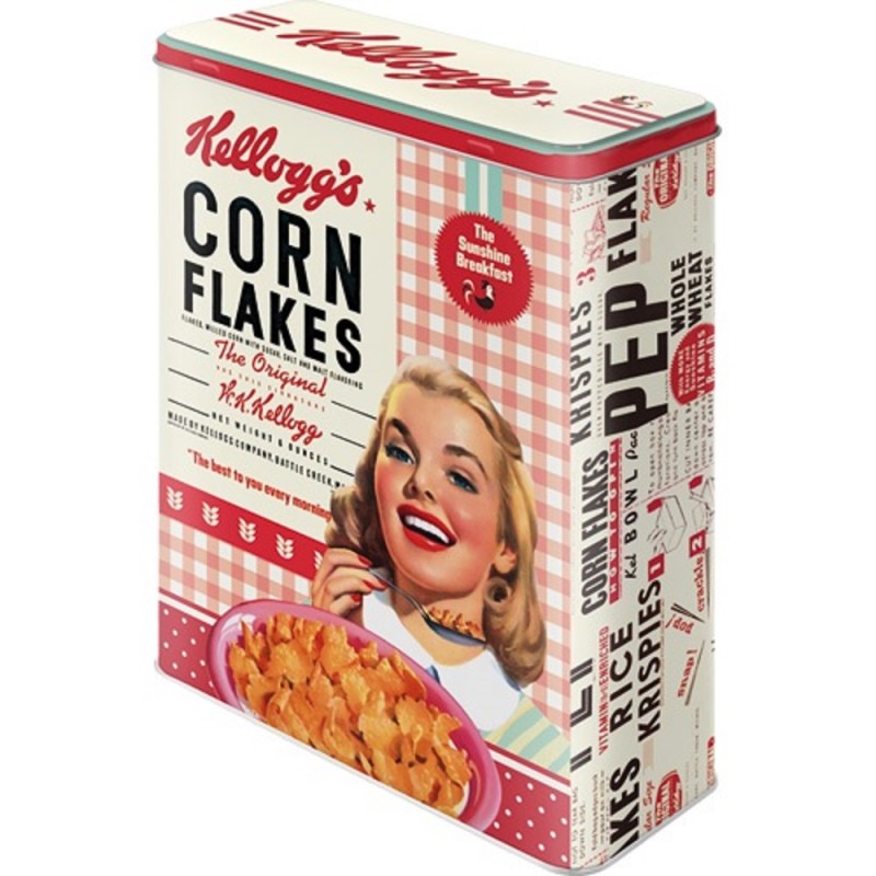 Nostalgic Μεταλλικό κουτί γίγας 3D Kelloggs - Girl Corn Flakes Collage