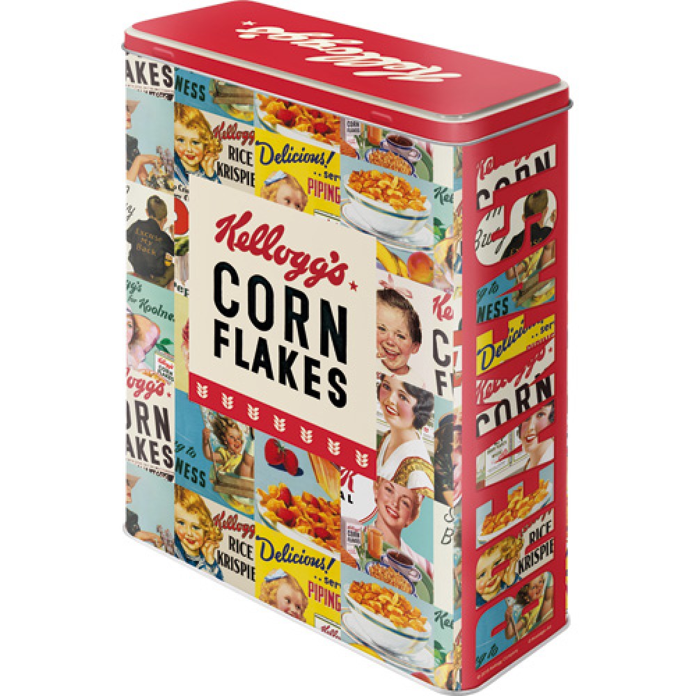Nostalgic Μεταλλικό κουτί γίγας 3D Kelloggs - Corn Flakes Collage