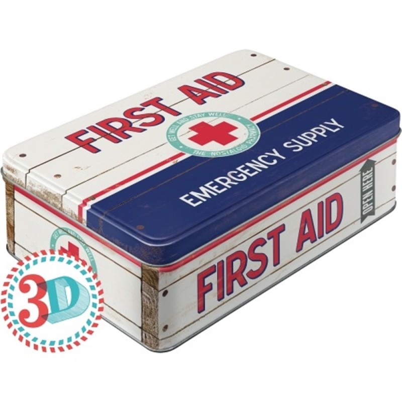 Nostalgic Μεταλλικό κουτί Flat 3D First Aid II