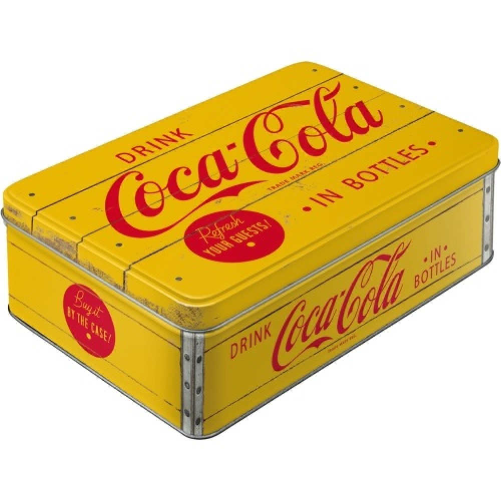 Nostalgic Μεταλλικό κουτί Flat 3D Coca-Cola - Logo Yellow