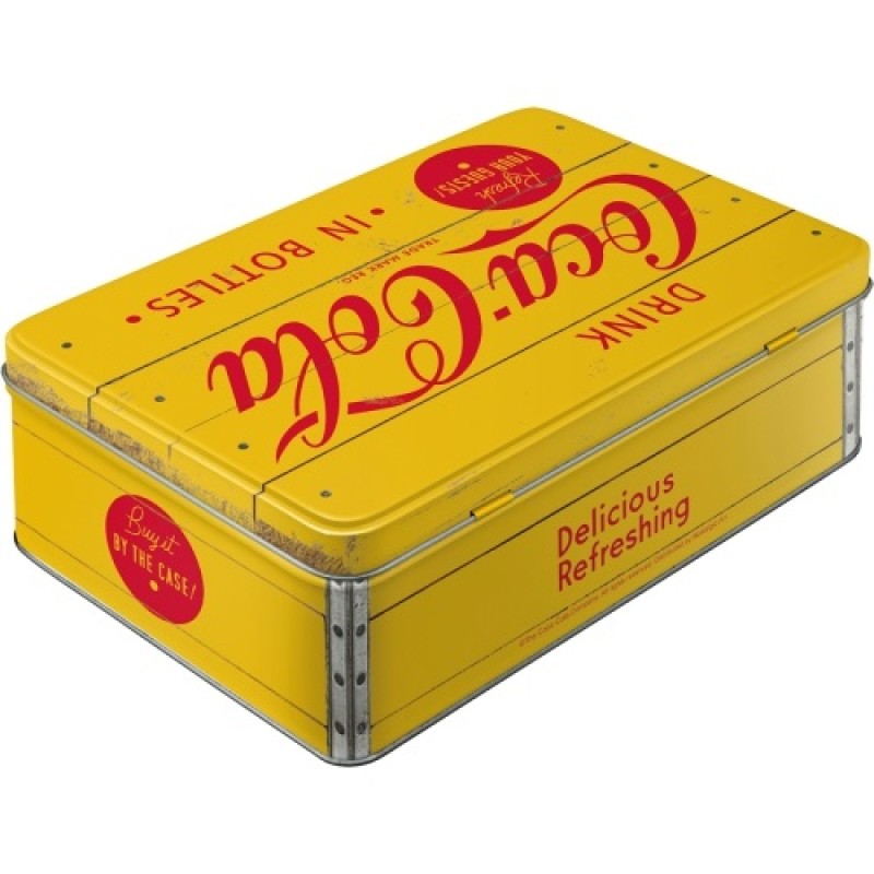 Nostalgic Μεταλλικό κουτί Flat 3D Coca-Cola - Logo Yellow