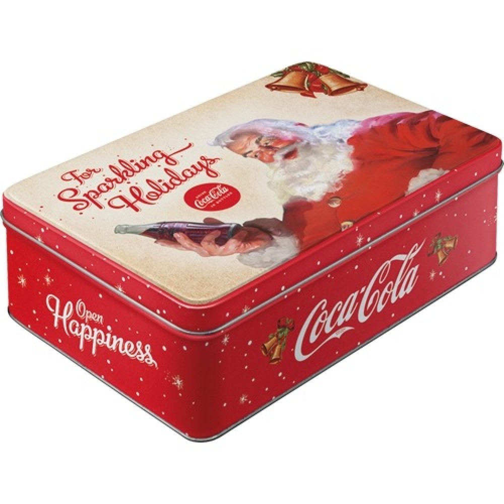 Nostalgic Tin Box Flat Coca-Cola For Sparkling Holidays