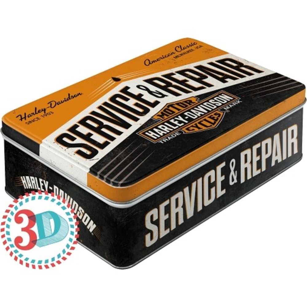 Nostalgic Μεταλλικό κουτί Flat 3D Harley-Davidson Service & Repair
