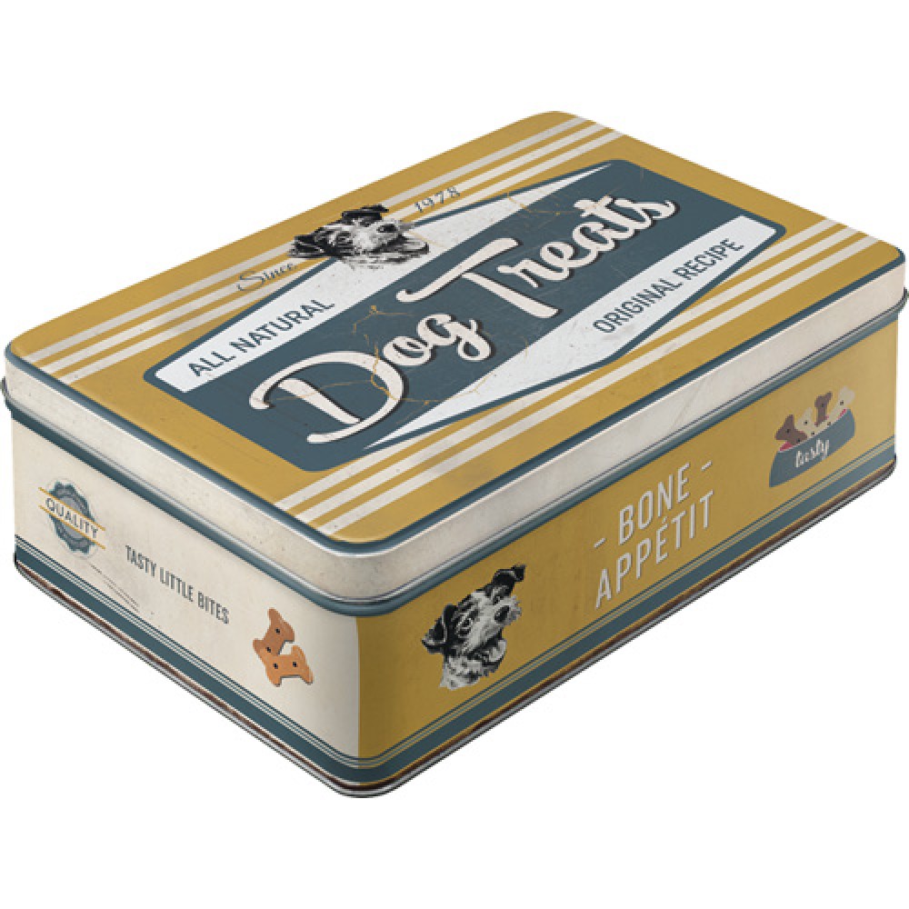 Nostalgic Tin Box Flat PfotenSchild - Dog Bisquits