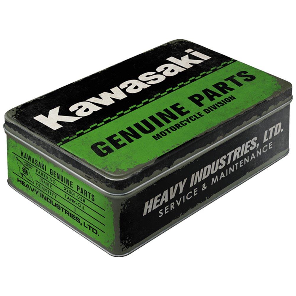 Nostalgic Tin Box Flat Kawasaki - Genuine Parts