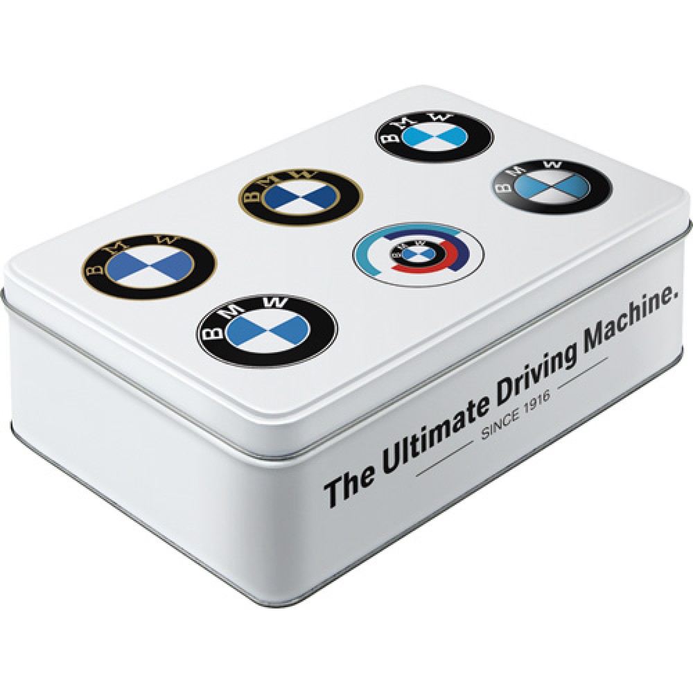 Nostalgic Μεταλλικό κουτί Flat 3D BMW - Logo Evolution