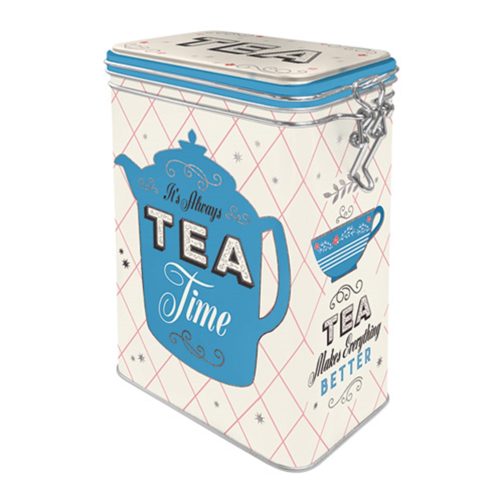 Nostalgic Μεταλλικό κουτί καπάκι με κλιπ Home & Country Tea