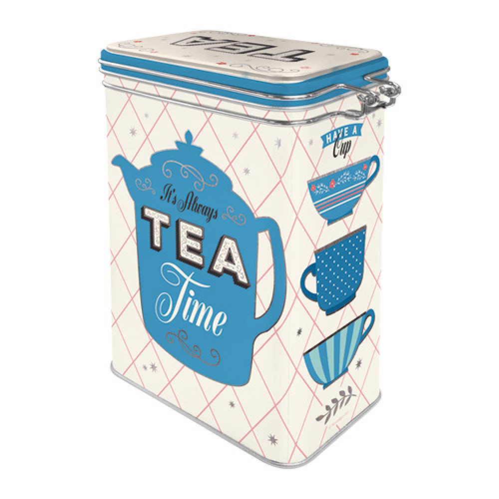 Nostalgic Μεταλλικό κουτί καπάκι με κλιπ Home & Country Tea