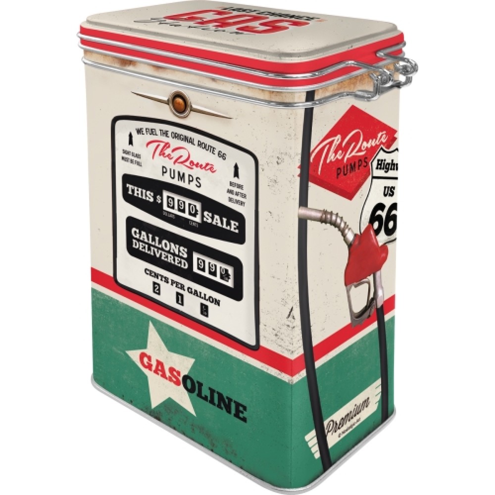 Nostalgic Clip Top Box Route 66 Gas Station