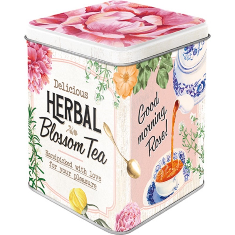 Nostalgic Μεταλλικό Κουτί Τσαγιού Herbal Blossom Tea Home & Country