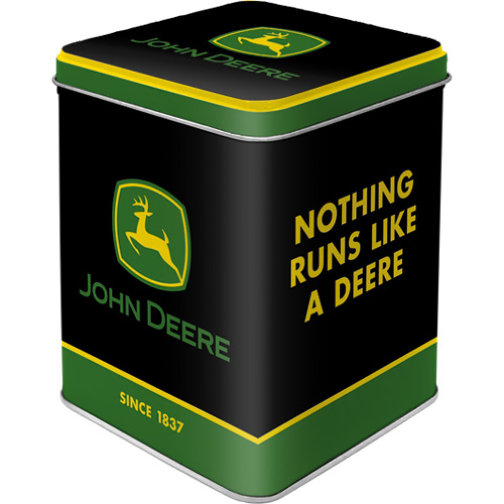 Nostalgic Tea Box John Deere - Logo Black