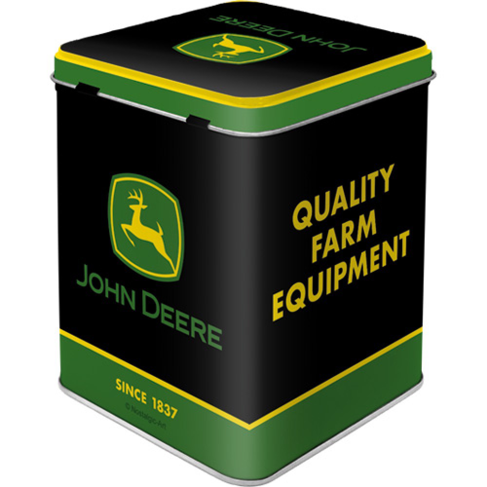 Nostalgic Tea Box John Deere - Logo Black