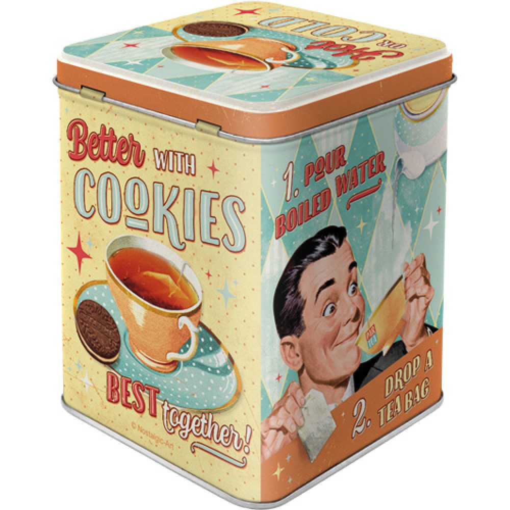 Nostalgic Tea Box Say it 50's Tea & Cookies Together