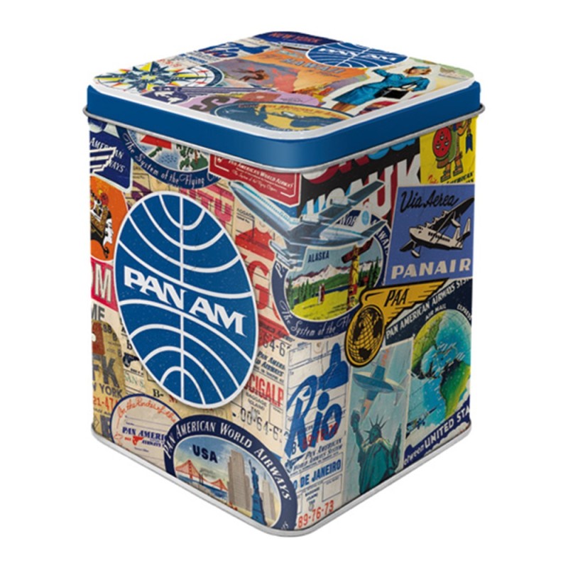 Nostalgic Μεταλλικό Κουτί Τσαγιού Pan Am - Travel Collage
