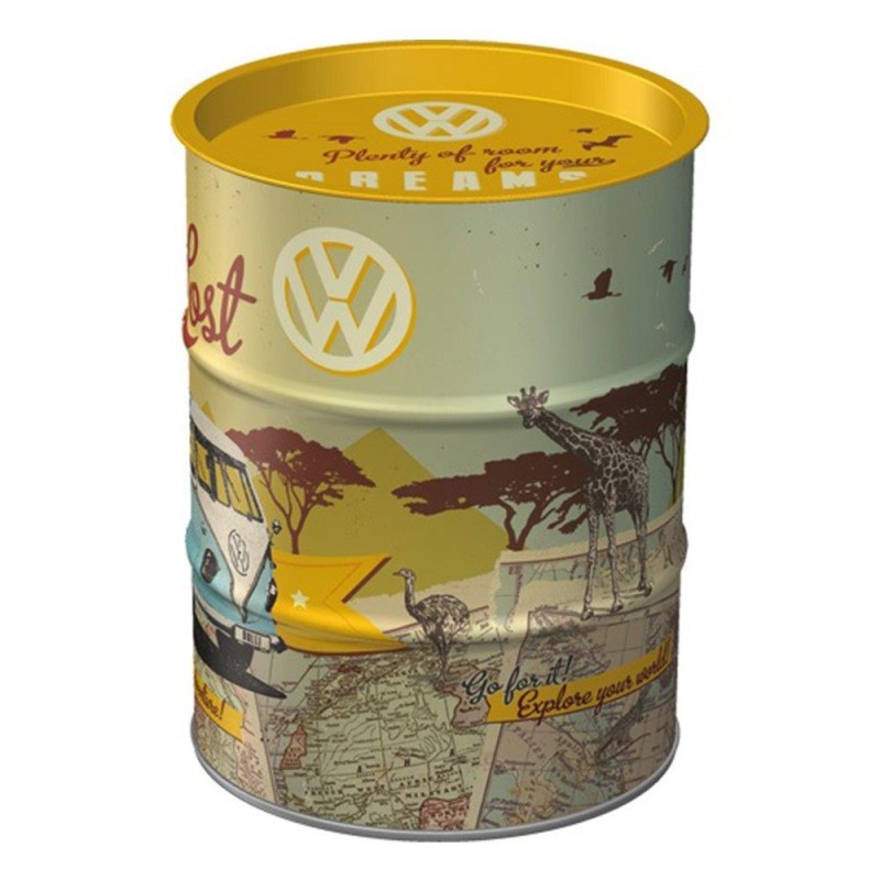 Nostalgic Μεταλλικός Κουμπαράς Oil Barrel Volkswagen VW Bulli - Lets Get Lost
