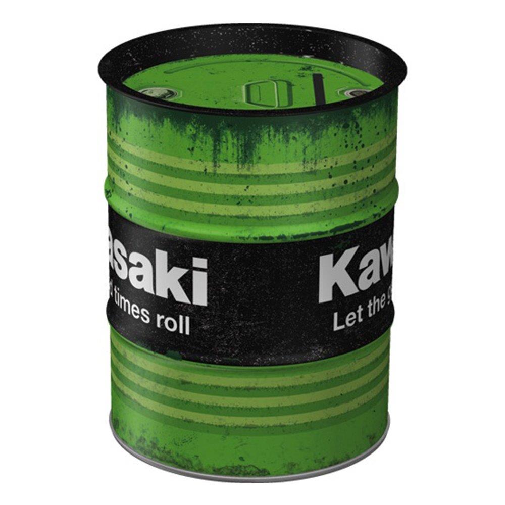 Nostalgic Μεταλλικός Κουμπαράς Oil Barrel Kawasaki - Let the good times roll