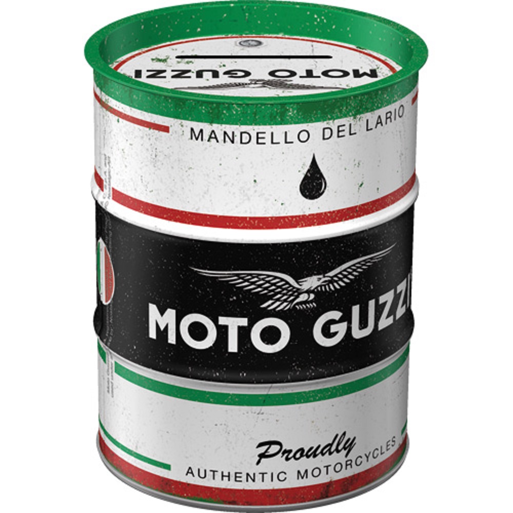 Nostalgic Money Box Oil Barrel Moto Guzzi - Italian Motorcycle Oil