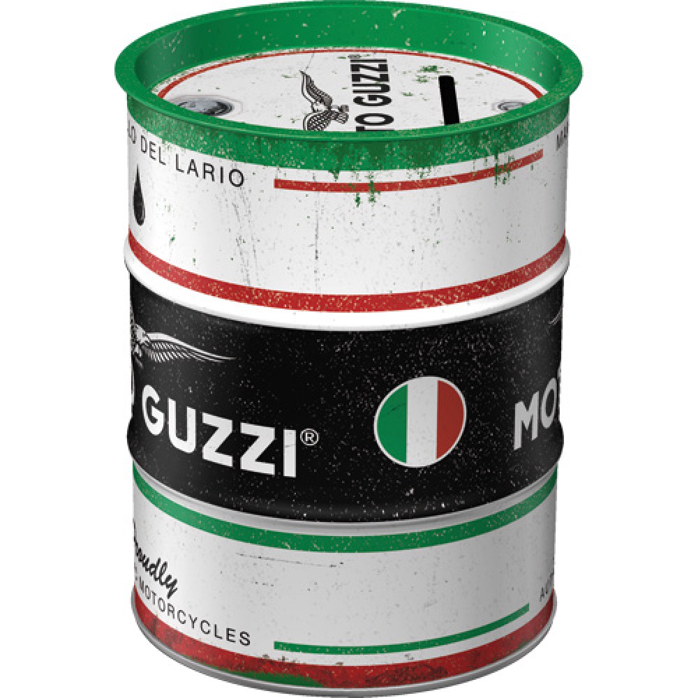 Nostalgic Money Box Oil Barrel Moto Guzzi - Italian Motorcycle Oil