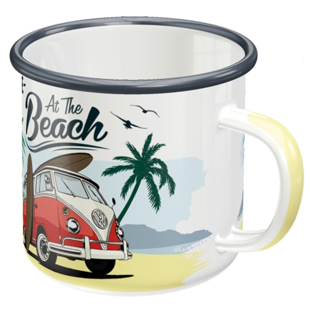 Nostalgic Enamel Mug VW Bulli - Beach Volkswagen