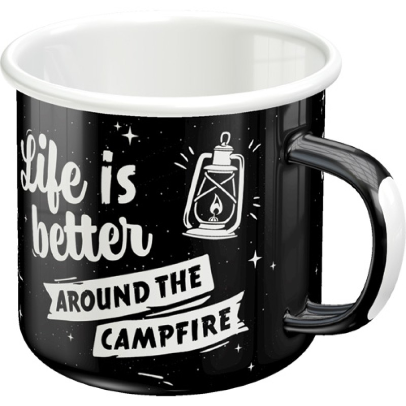 Nostalgic Κούπα σμάλτου Outdoor & Activities Life Is Better Around The Campfire