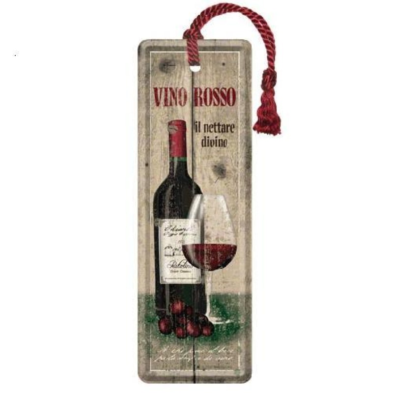 Nostalgic Μεταλλικός σελιδοδείκτης Vino Rosso