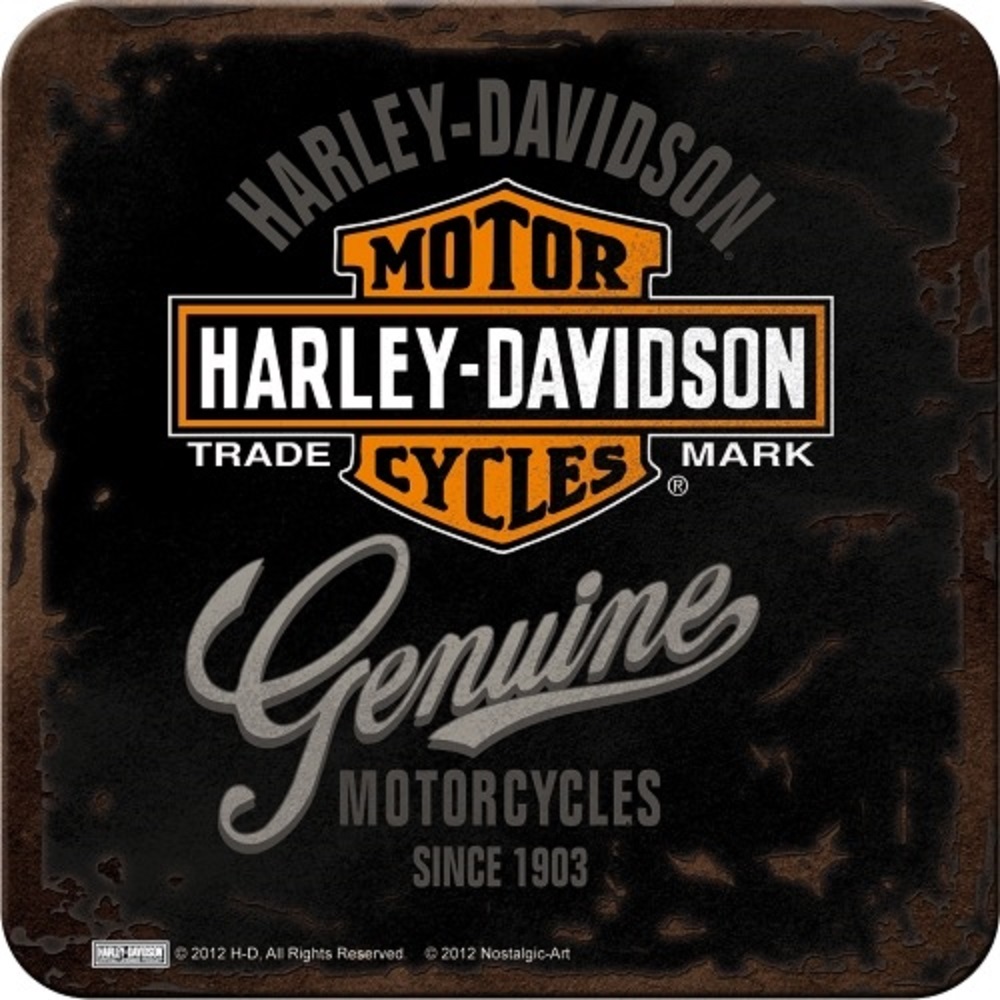 Nostalgic Metal Coaster Harley-Davidson Genuine