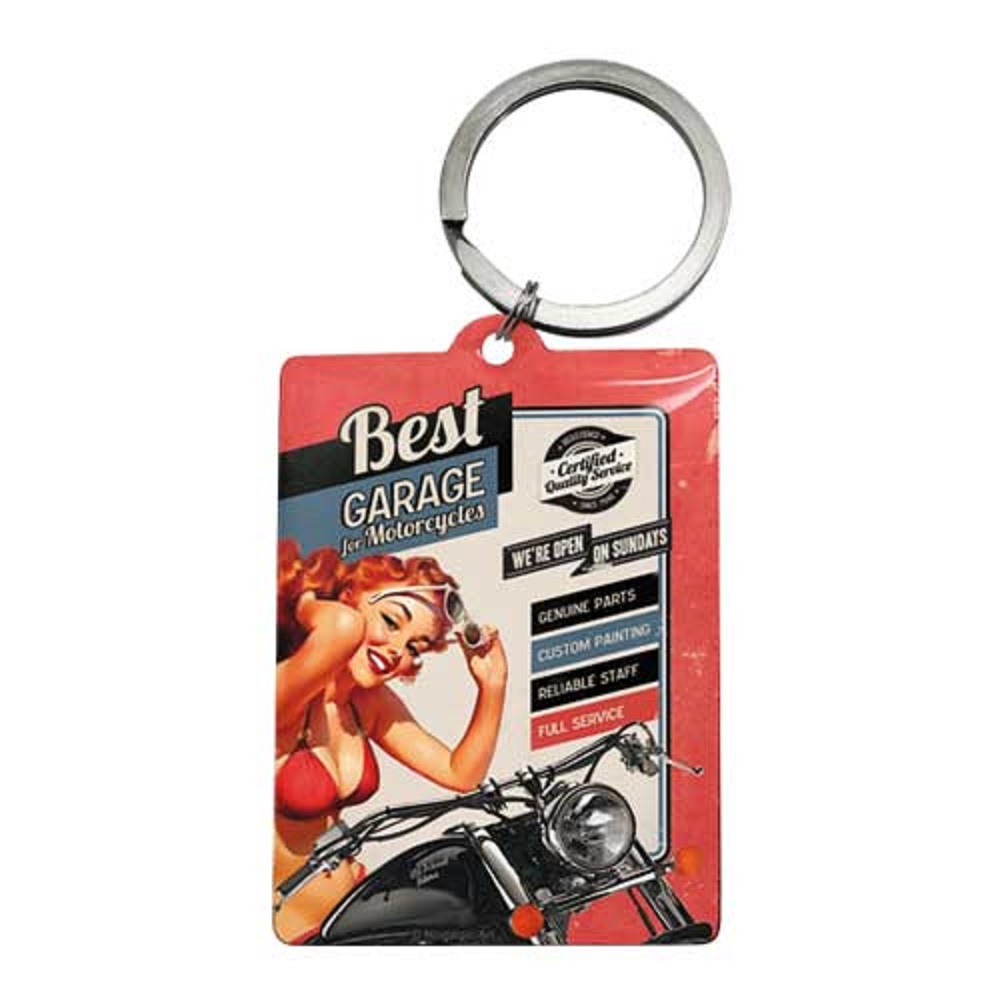 Nostalgic Key Chain 6x4,5cm Best Garage - Red