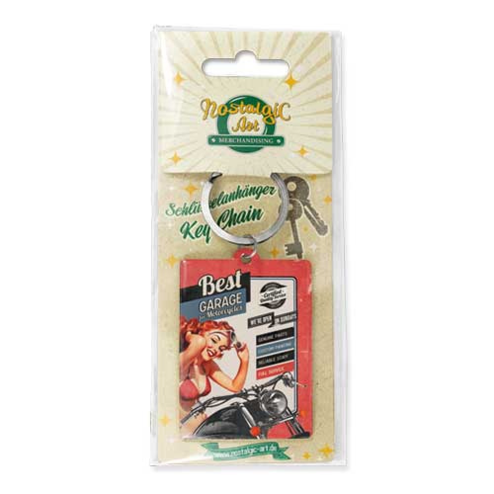 Nostalgic Key Chain 6x4,5cm Best Garage - Red