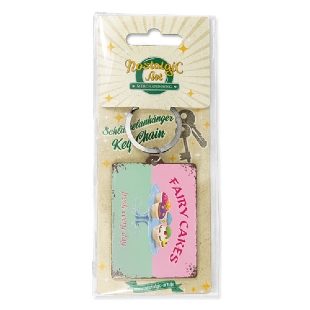 Nostalgic Key Chain 6x4,5cm Home and Country Fairy Cakes - Fresh every Day