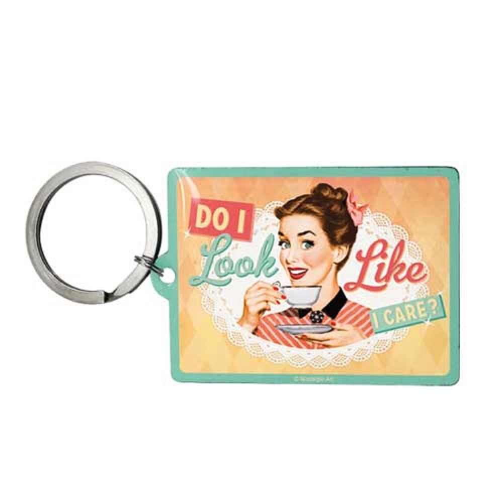 Nostalgic Key Chain 6x4,5cm Do I Look Like I Care?