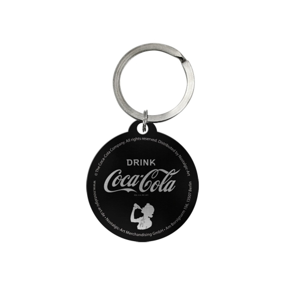 Nostalgic Key Chain Round 4 cm Coca-Cola - Logo Red Crown Cap