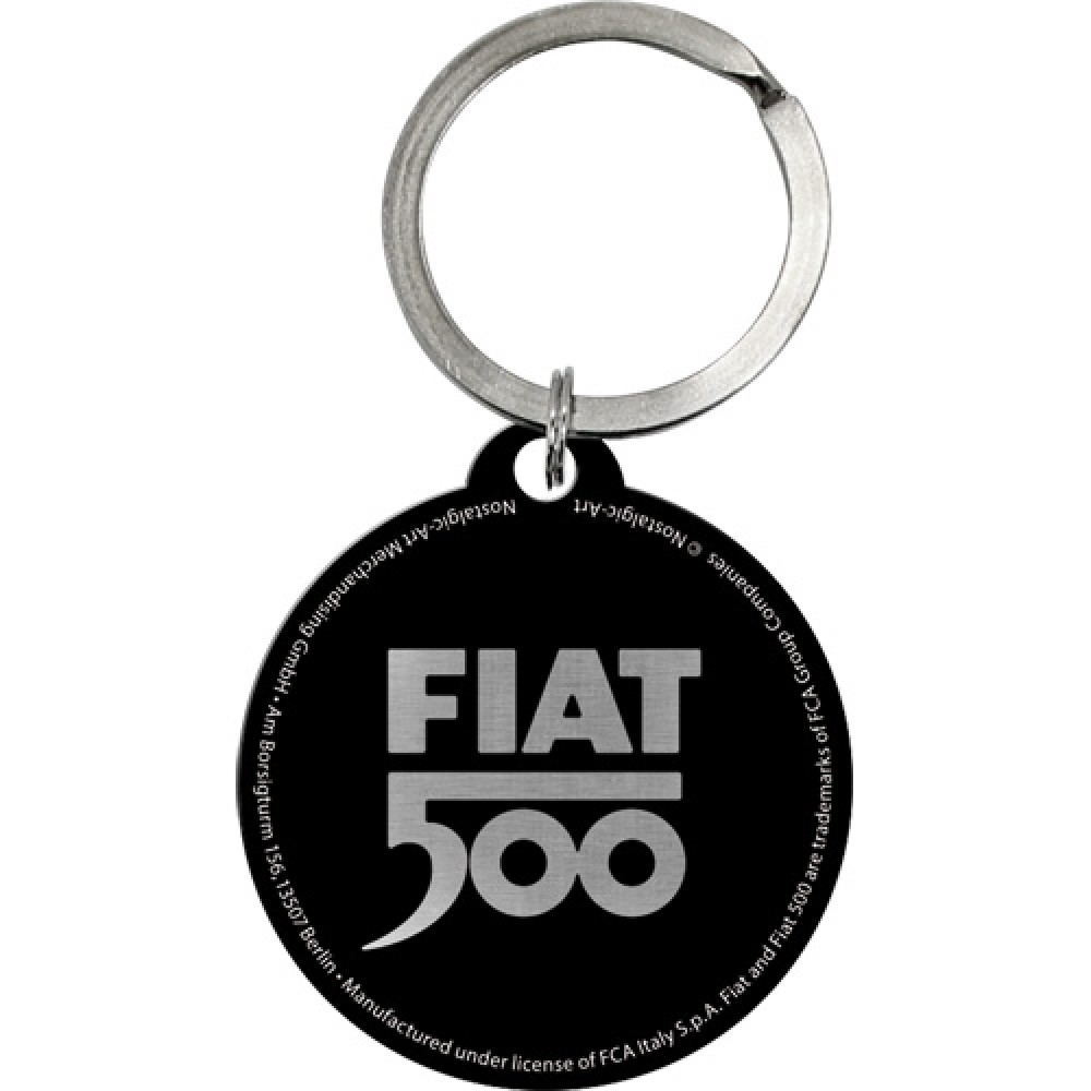 Nostalgic Key Chain Round Fiat 500 - Tacho